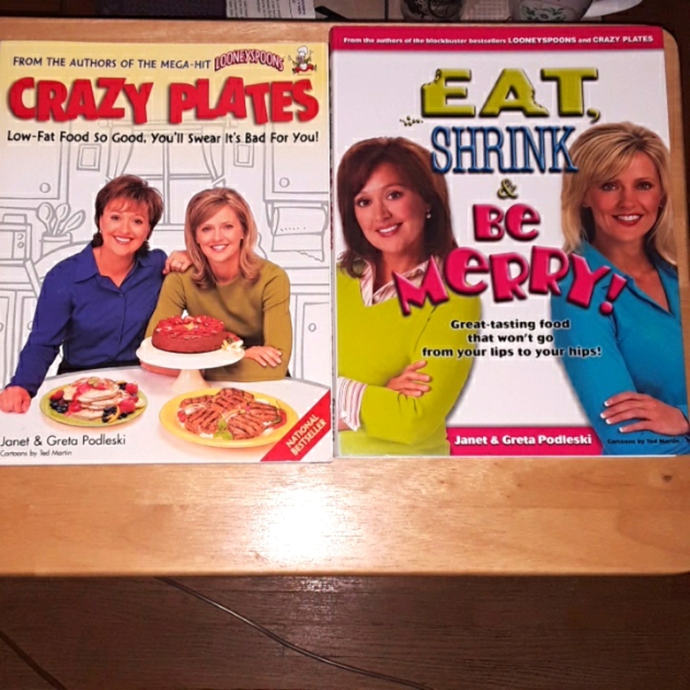 Bundle Of 2 Cookbooks: Eat, Shrink & Be Merry/Crazy Plates